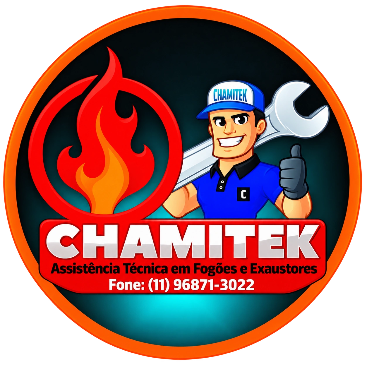 Logo Chamitek JR — transparente